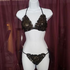 Lace sparkle bikini
